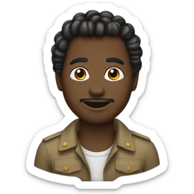 Un homme sénégalais de 16 an avec des tresses  sticker