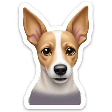 all beige Jack Russel dog with pointy ears sticker