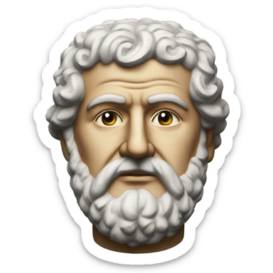 a bust of the 7th century byzantine emperor Maurice  sticker