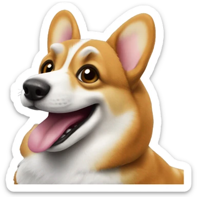 Corgi in a t-Rex costume sticker