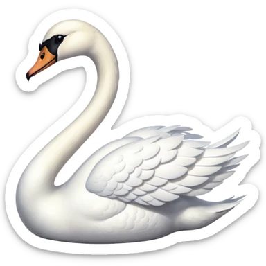 White swan sticker