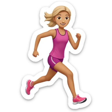 run girl sticker