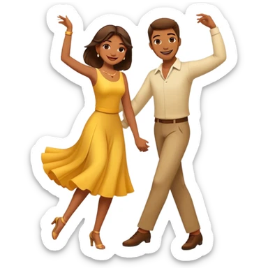 Deux personnes qui danse le zouk  sticker