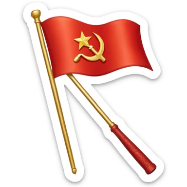 Soviet flag not on flagpole sticker