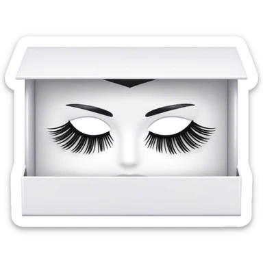 ioni false lashes in a box sticker
