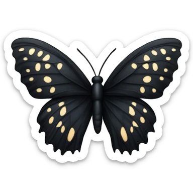 Black lace butterfly sticker