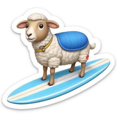 Surfing sheep  sticker
