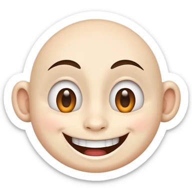 Twitch emoji depicting a face with a mischievous grin, representing mischief or playful intent sticker