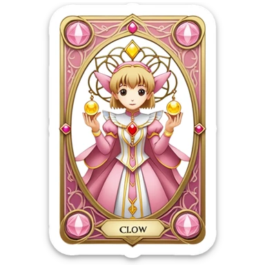 magical tarot-like card inspired by the Clow Cards from Cardcaptor Sakura sticker
