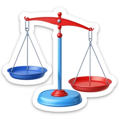 Hanging Balance Scale red blue  sticker