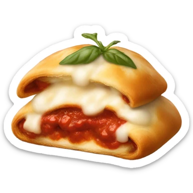 panzerotto with mozzarella and tomato sauce sticker