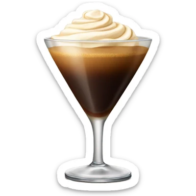 realistic coffee cocktail sticker