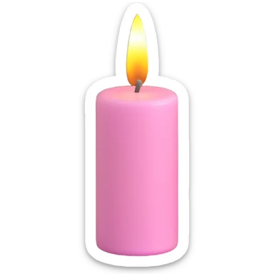 Light pink candle sticker