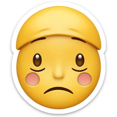 Depressed emoji sticker
