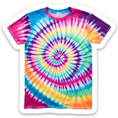 tie-dye graphic tee shirt sticker