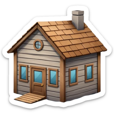 a house covered by water with the roof top only visible   sticker