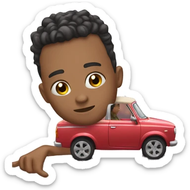 falling in love with the car sticker