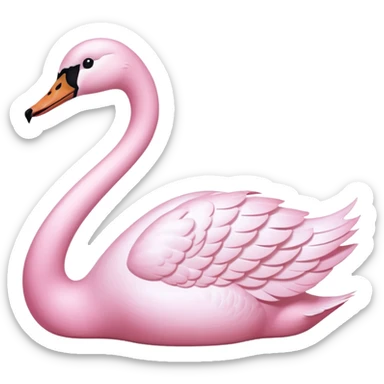 pastel pink swan sticker