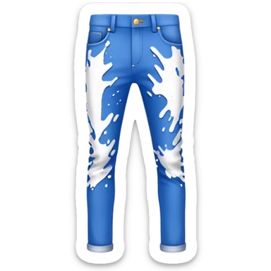 (white paint splatter) on pants sticker