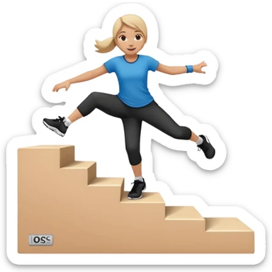 a girl doing parkour at young kids school sticker