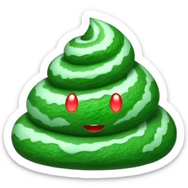 Peppermint poop sticker