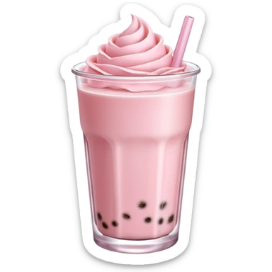 rose milk tea sticker