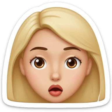 Stunned kissy face sticker