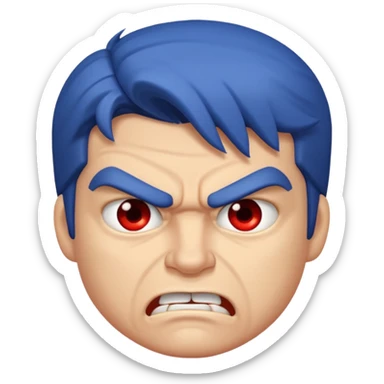 Créame una imagen de Ethan de Blu strike enojado sticker