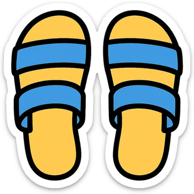 a pair of sandals sticker