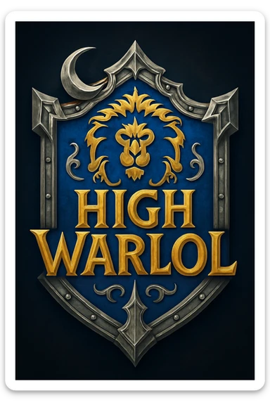 Change the color scheme to Alliance colors: blue, gold, and silver. Keep the fantasy badge and epic style, inspired by the Alliance faction from World of Warcraft. Maintain the fantasy badge and epic style with a clear Alliance faction inspiration. sticker
