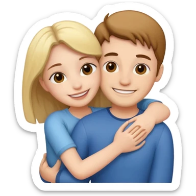 Couples hugging each other  sticker