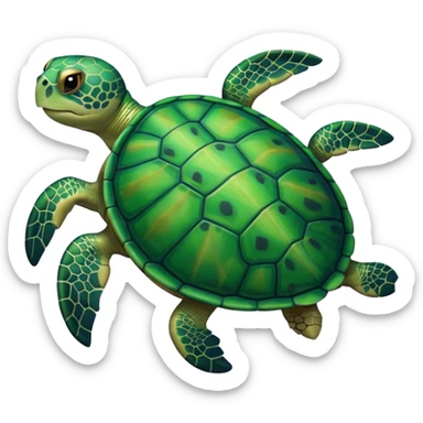 Tortue qui nage sticker