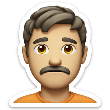 Annoyed face emoji  sticker