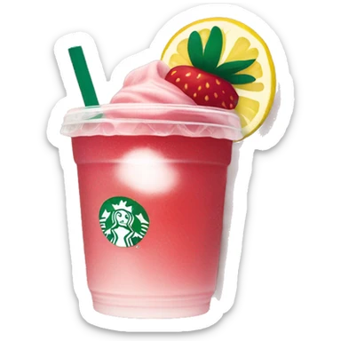Strawberry açaí lemonade Starbucks refresher sticker