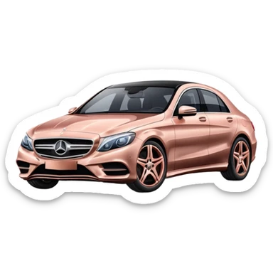Rose gold Mercedes Benz  sticker