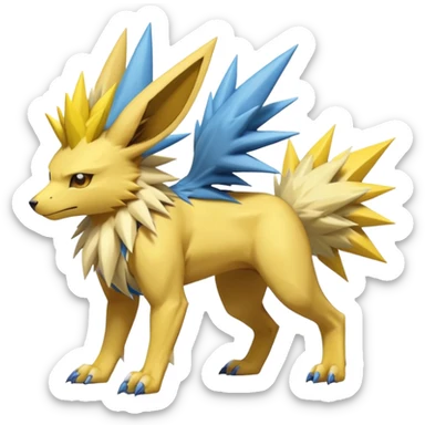 Manectric-Lucio-Draco-Jolteon-Fakémon-hybrid-creature (full body), 4 legs sticker