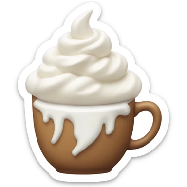 Pastel coffee with whipped cream sticker