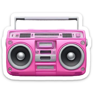 Pink ombre boombox realistic  sticker