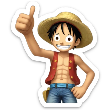 Luffy thumbs up sticker