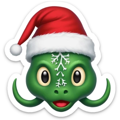 hydra, christmas hat sticker