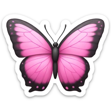 pink butterfly sticker