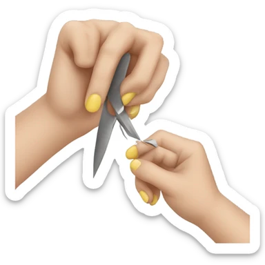 Nails being removing sticker