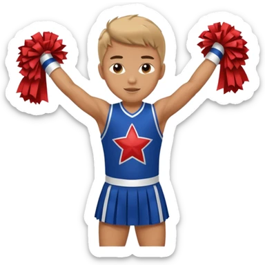 All star Cheerleader boy in  cheerleader uniform  sticker