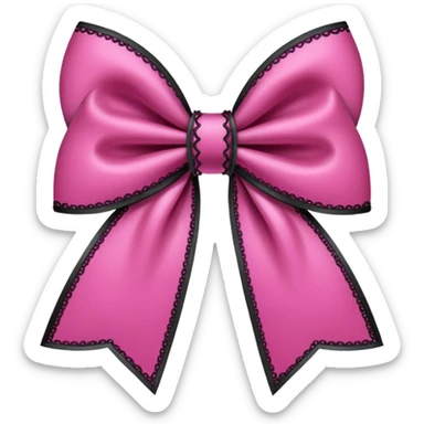 pink gothic bow sticker