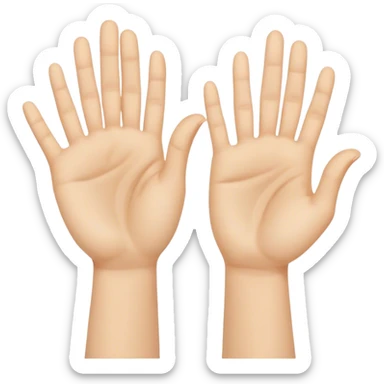 Left palm must be from this emoji 🙏 and right from that 🤲 sticker