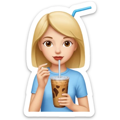 Iced coffee cutie  sticker