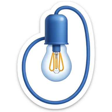 Hanging Light Cable blue  sticker