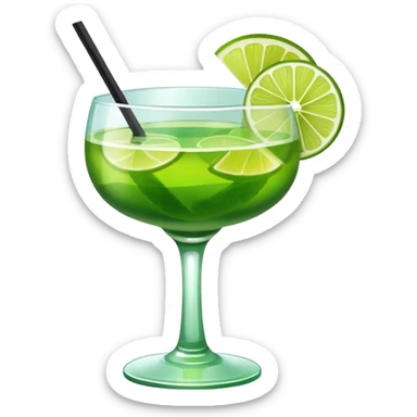 green coctail sticker