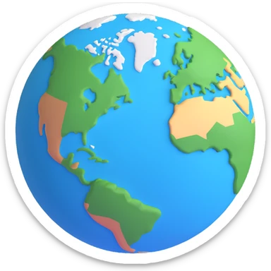 earth globe sticker