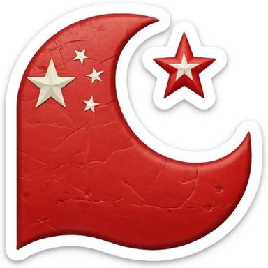 Ottoman empire 1600-1700 flag sticker